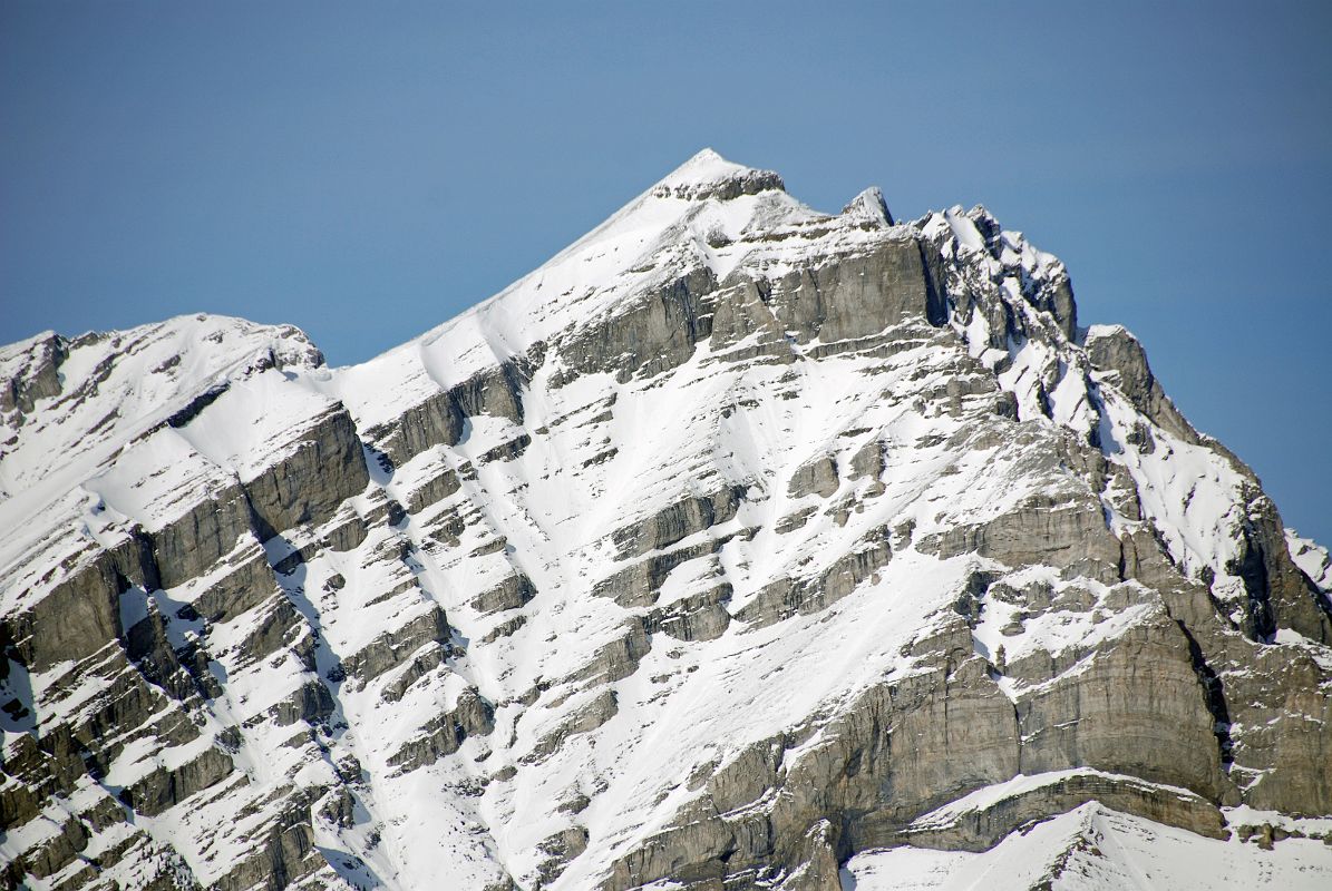 25 Cascade Mountain Close Up From Sulphur Mountain At Top Of Banff Gondola In Winter